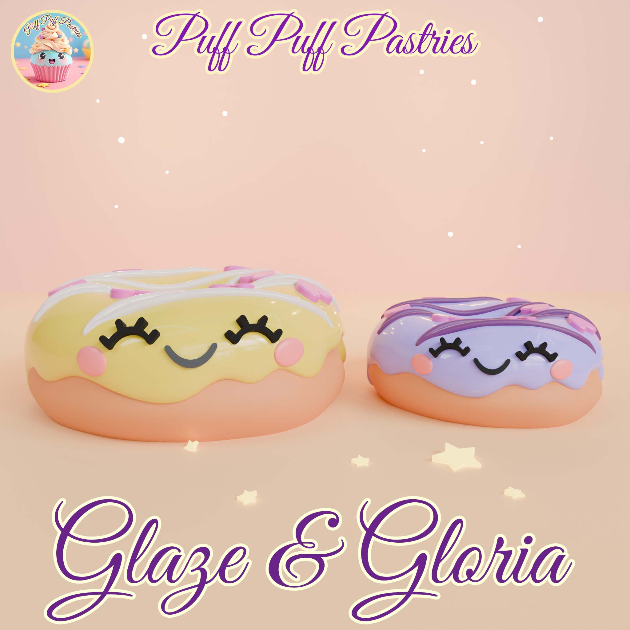 Kawaii Donut Glaze and Gloria